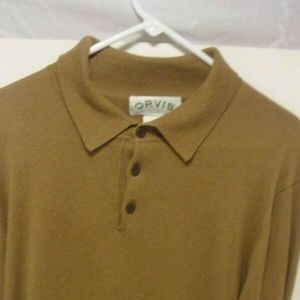 Men Medium Orvis Cotton/Silk Blend Turtle Neck